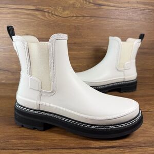 Hunter Womens Refined Stitch‎ Detail Chelsea Boots Size 9 Rain Boots Waterproof